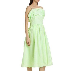 Amanda Uprichard Annemarie Ruffled Fit & Flare Midi Dress in Sherbet